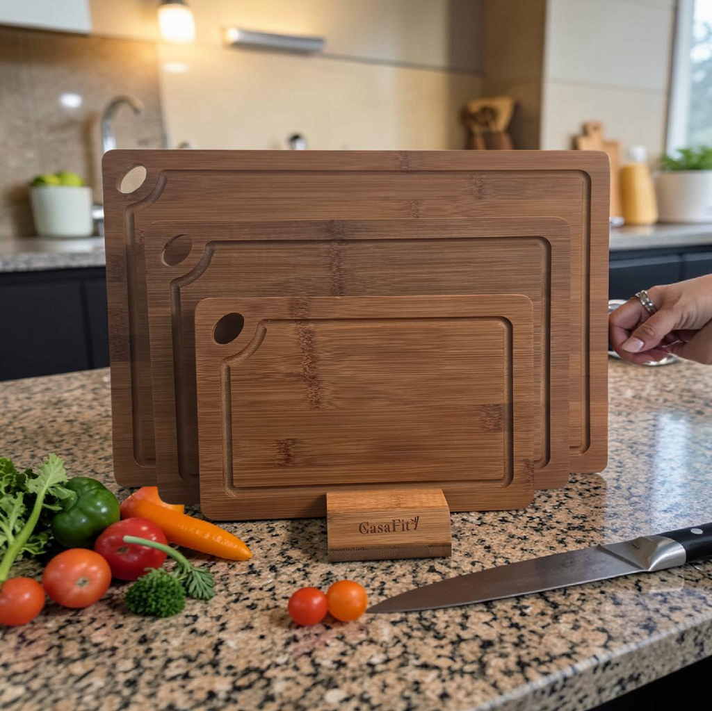 Dark Bamboo Cutting Boards (set of 3) Customizable