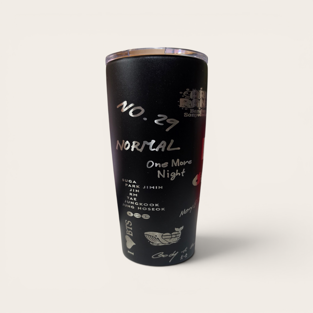 K-Pop Boy Band Engraved Tumbler 20oz