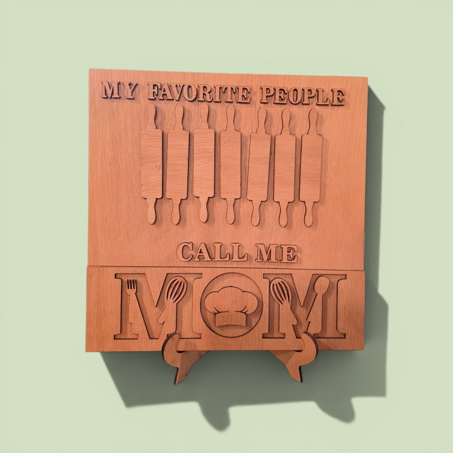 They Call Me Mom (wodden engraved keepsake)