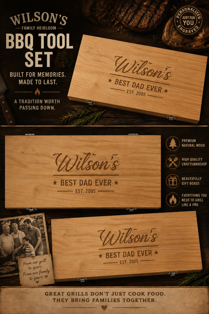 Personalized BBQ Tool Set – The Ultimate Gift for the Grillmaster