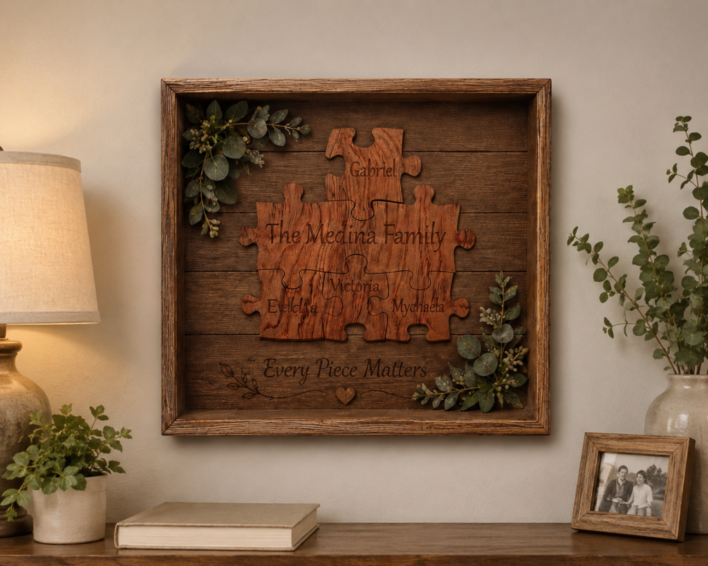 Wooden Family Name Puzzle (up to 5 names)