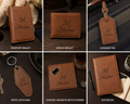 Personalized Vegan Leather Magnetic Bottle Opener Coaster – Custom Engraved | 12 Colors