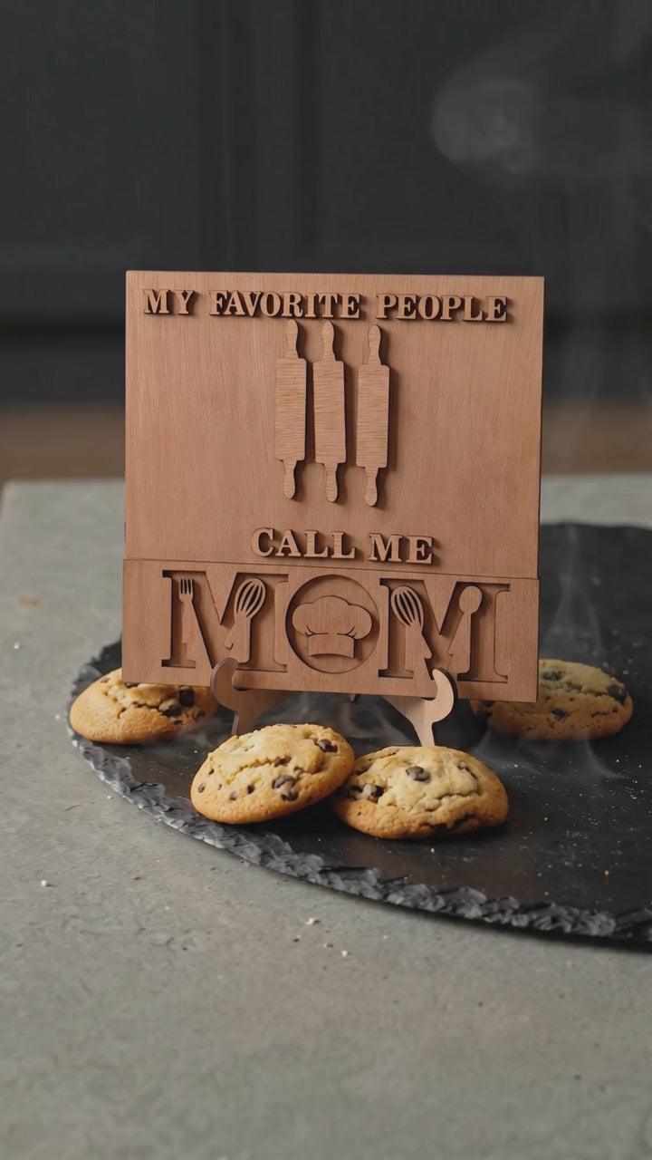 They Call Me Mom (wodden engraved keepsake)